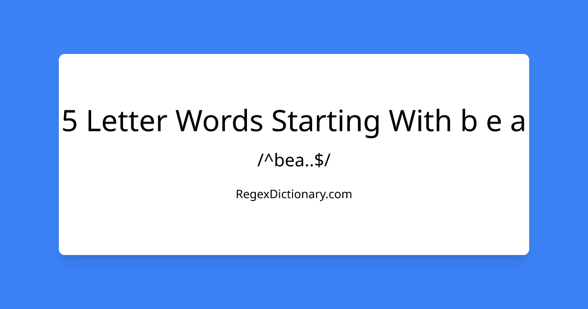 5 letter word bea blank t