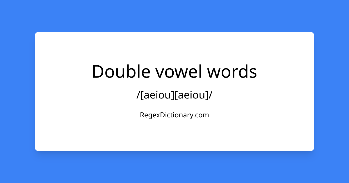 double-vowel-words